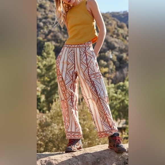 Free People-Visionary Printed Pants - Picture 5 of 9